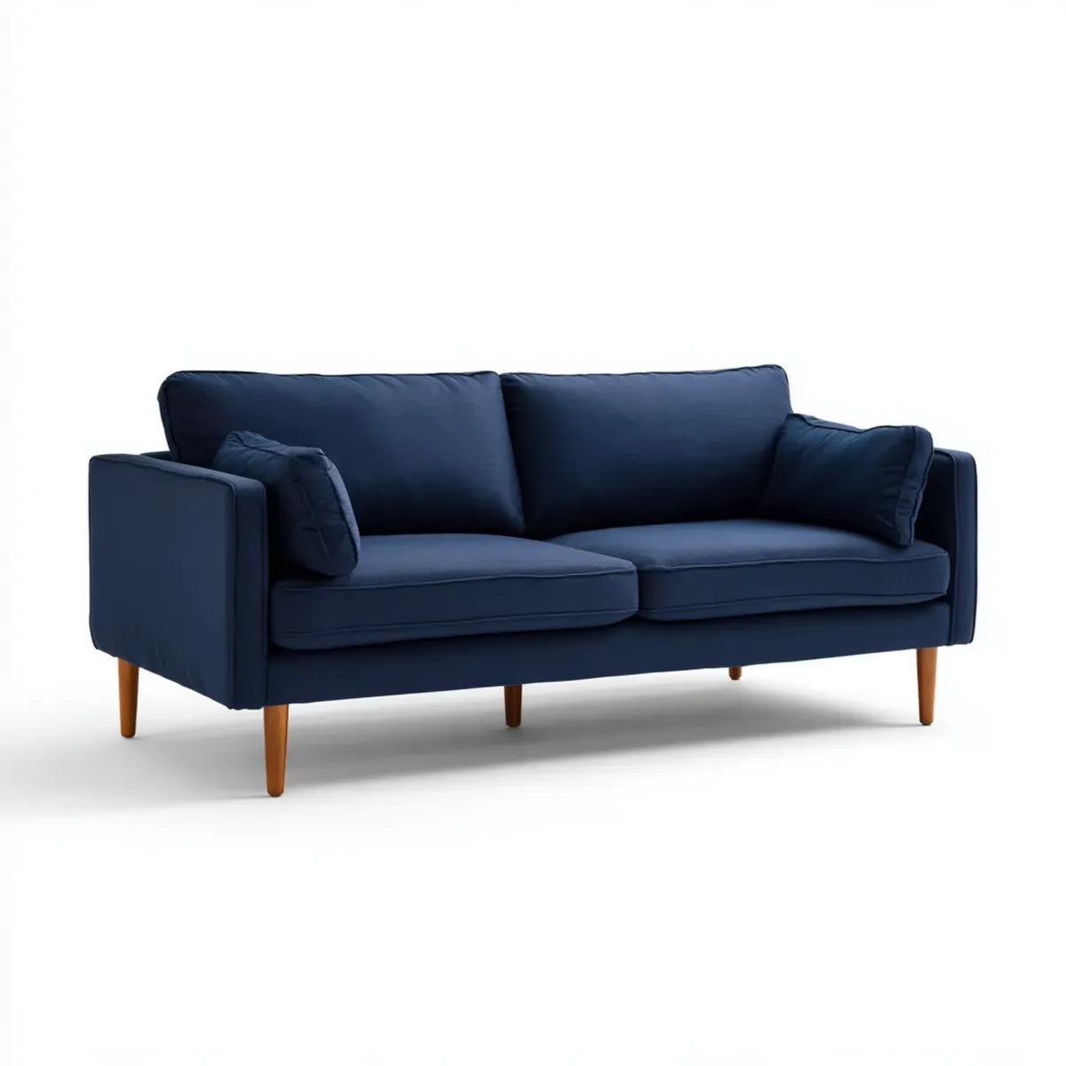 Sofa, 2-fotelowa sofa granatowy 180 x 83 x 82 cm poliester prostokątna