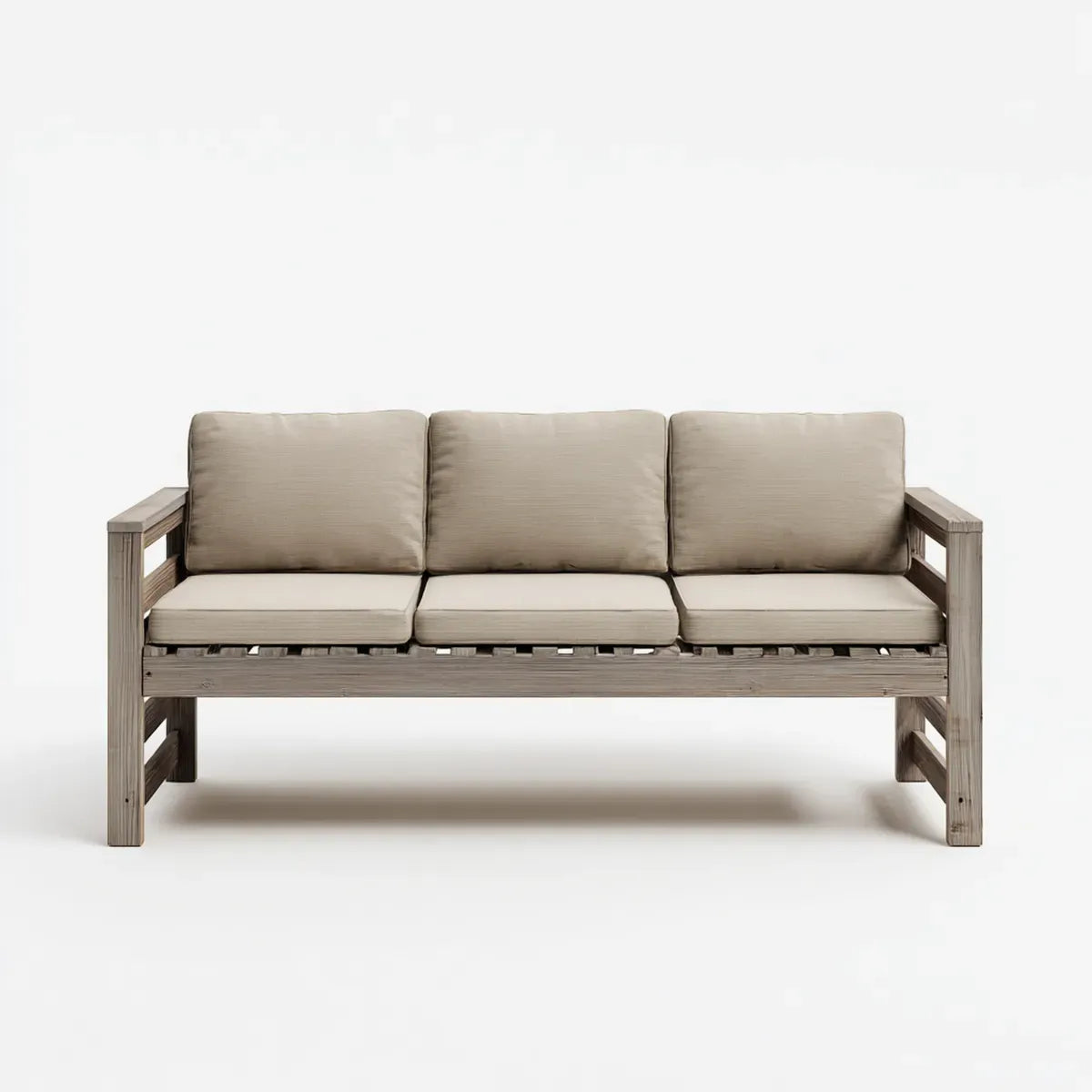 Sofa ogrodowa, 3 fotela ogrodowa w litym drewnie akacyjnym 200 x 75 x 75 cm w prawo