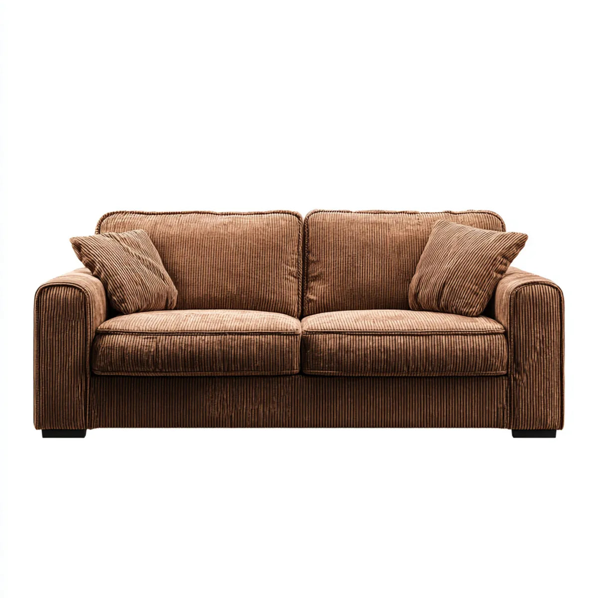 Sofa, 2-fotelowa sofa Brązowy 180 x 90 x 85 cm z poliestrowego sznura o prostokątnym kształcie