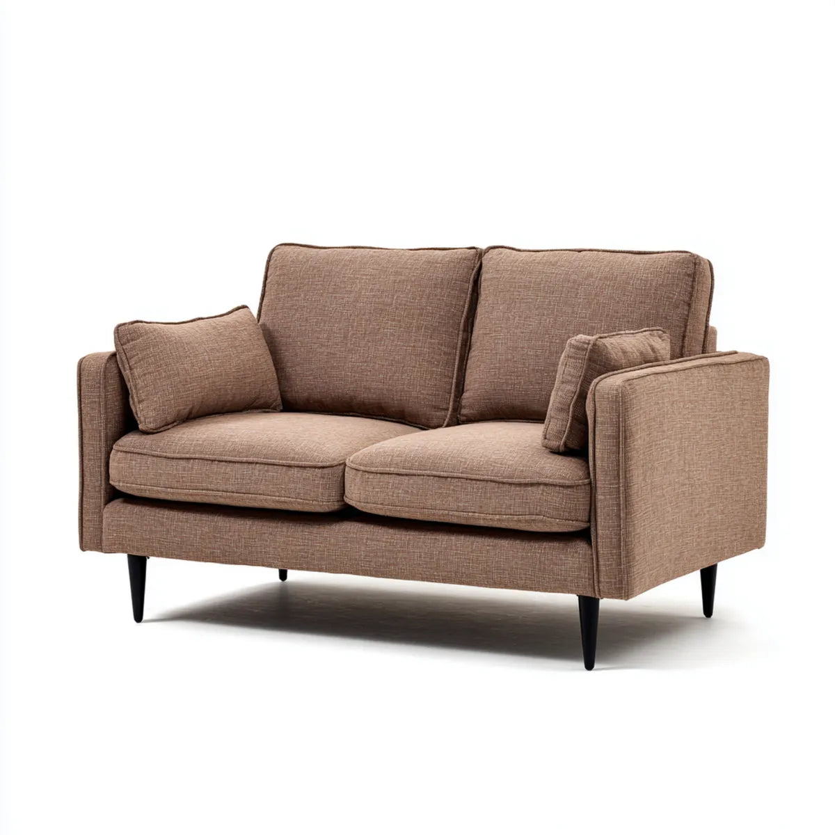 Sofa, 2-fotelowa sofa Taupe 160 x 85 x 85 cm z tapicerką poliestrową prostokątną