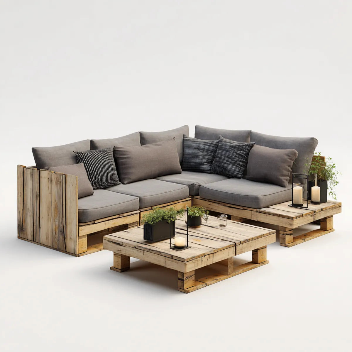 Sofa ogrodowa, 3 części narożnik meble ogrodowe w stałej sosny 250 x 170 x 75 cm
