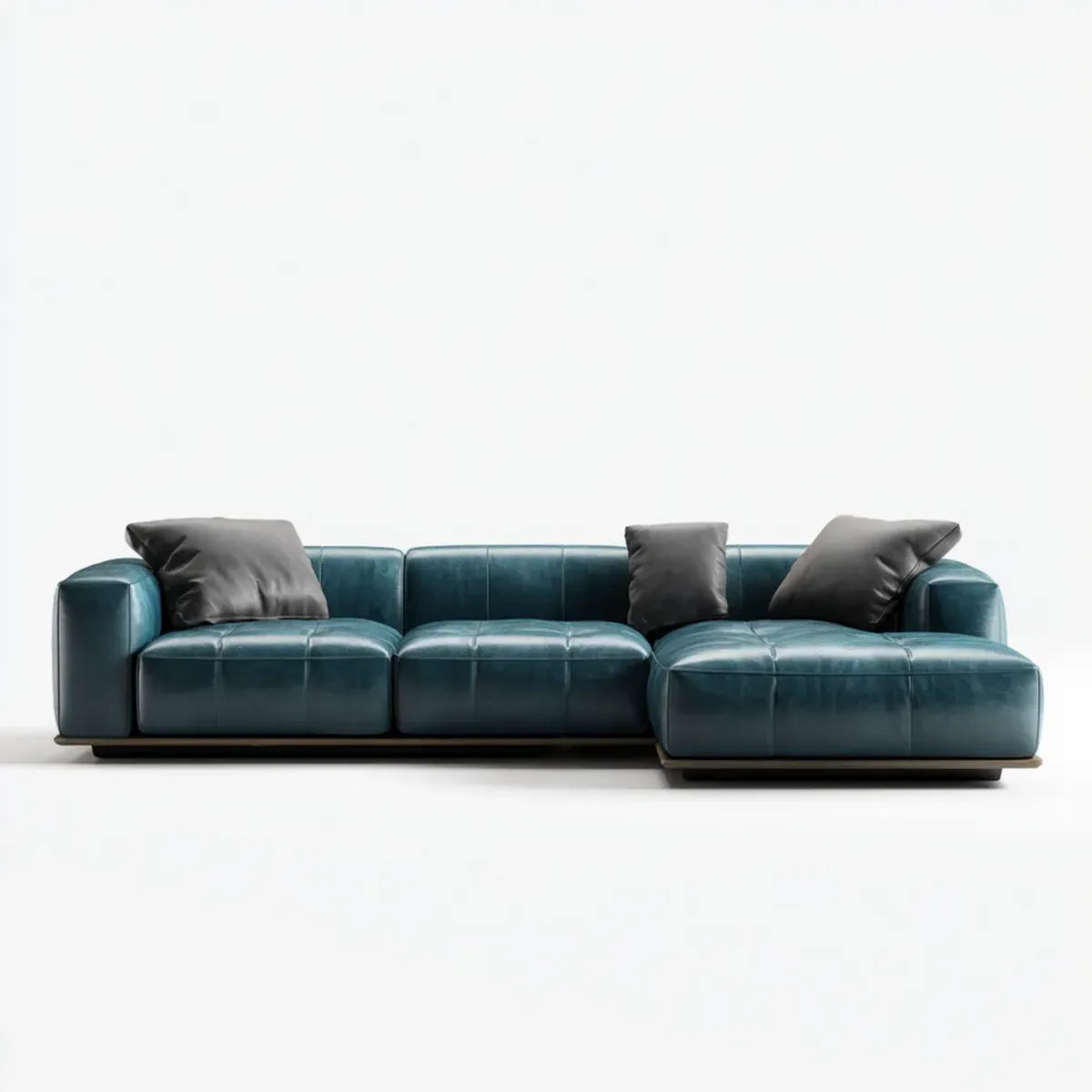 Sofa narożna z prawej strony rekamieru Benzyna 290 x 165 x 78 cm PU sztuczna skóra kształt litery L