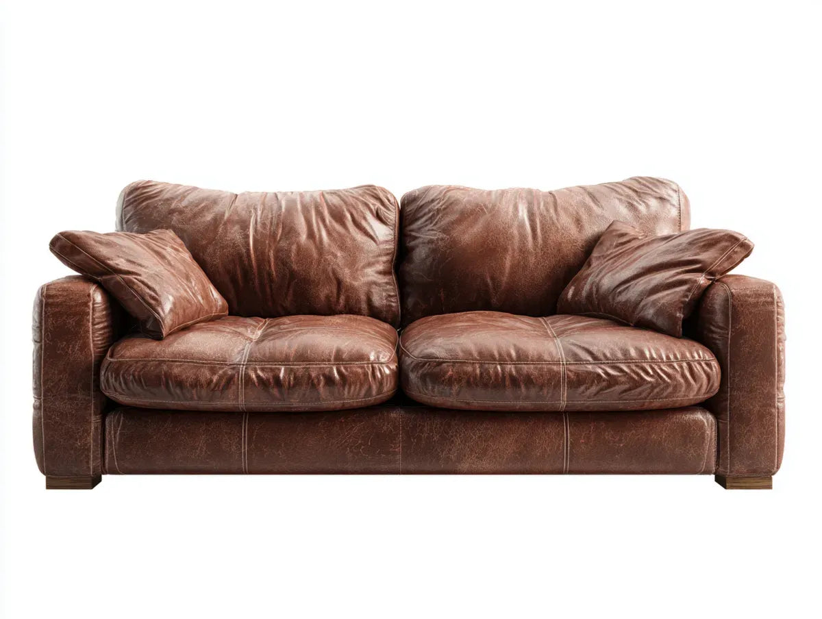 Sofa, 2-fotela Brązowa 180 x 95 x 85 cm